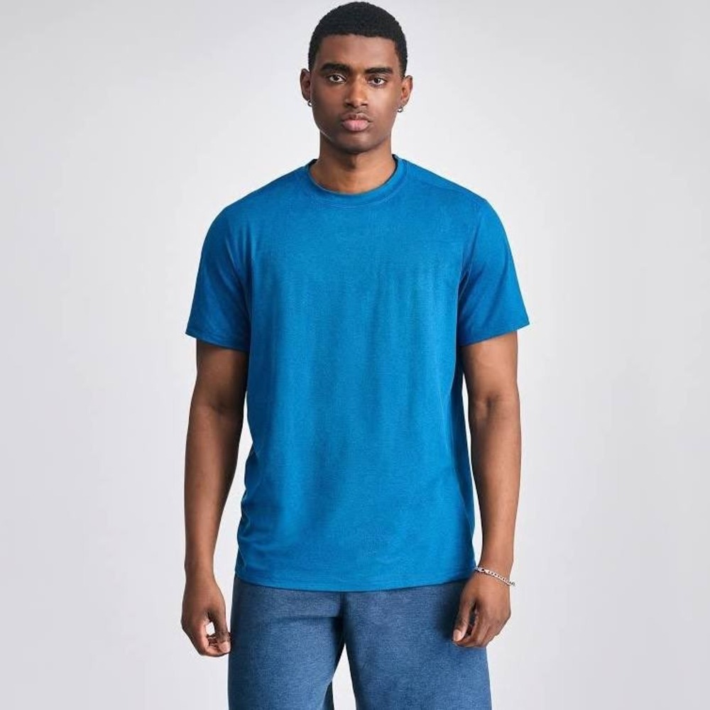 NWT Eddie Bauer Men Classic Fit Short Sleeve Cotton T-Shirt Dark Charcoal Gray S
